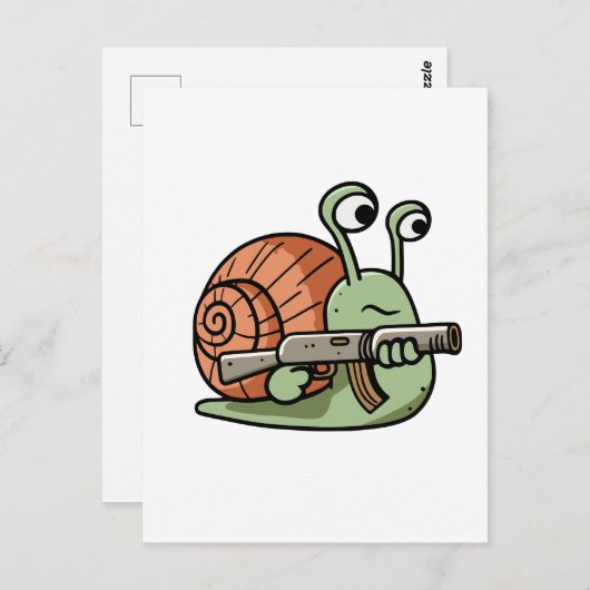 Armed Snail Postkarte (Vorne/Hinten)