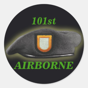 Armee 101. im Flugzeug Scrapbooking für Tierärzte  Runder Aufkleber