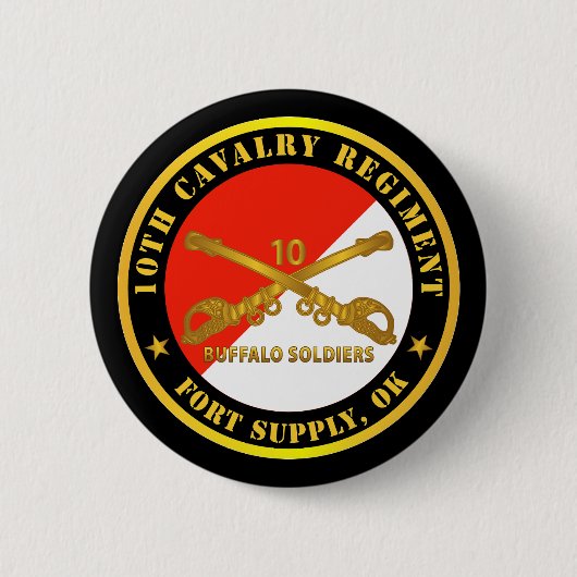 Armee - 10. Kavallerie-Regiment - Fort Supply, OK Button (Vorderseite)