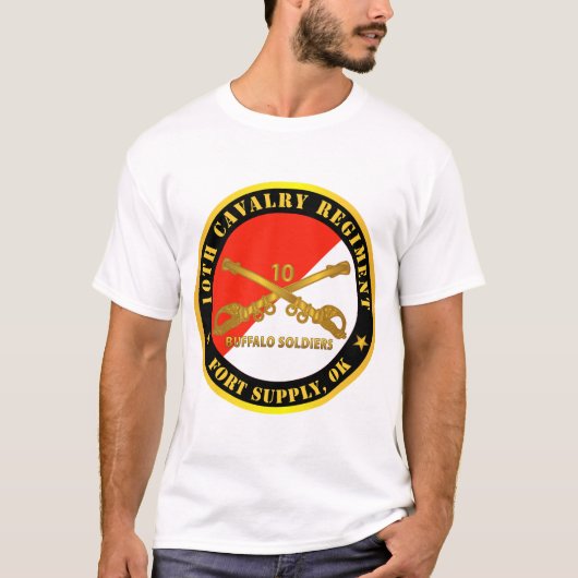Armee - 10. Kavallerie-Regiment - Fort Supply, OK T-Shirt (Vorderseite)