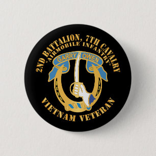 Armee - 2. Bataillon, 7. Kavallerie - Vietnam Vete Button