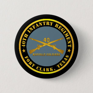 Armee - 40. Infanterie-Regime - Buffalo Soldiers - Button
