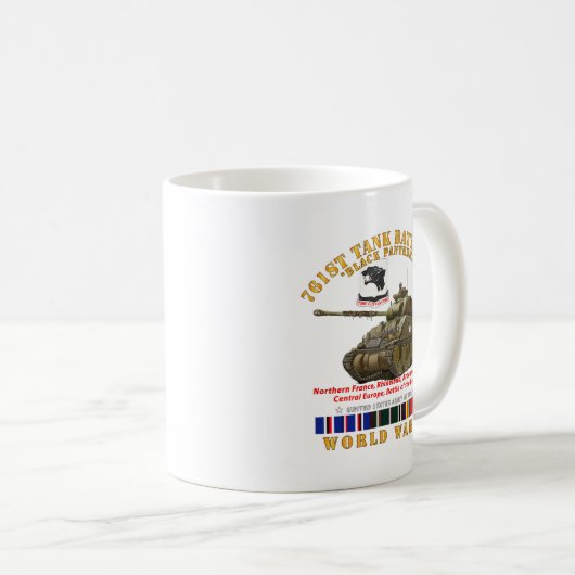 Armee - 761. Tank-Bataillon - Black Panter Kaffeetasse (VorderseiteRechts)