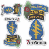 Armee 7th Special Forces Group SFG Kontur-Aufklebe Aufkleber (Vorderseite)