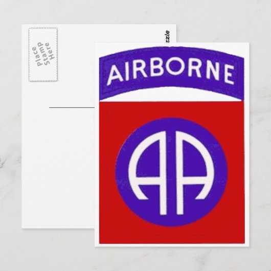 Armee 82. Im Flugzeug Postkarte (Vorne/Hinten)