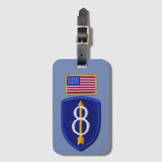 Armee 8. Inf. Abteilung Infanterie Veteranen Gepäckanhänger (Vorderseite Vertikal)