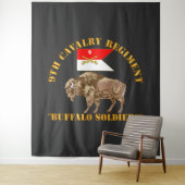 Armee - 9th Cavalry Regiment - Buffalo Soldiers Wandteppich (Beispiel)