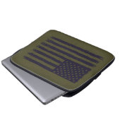 Armee Amerika Grün und Lila Laptopschutzhülle (Vorne Knopf)