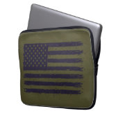 Armee Amerika Grün und Lila Laptopschutzhülle (Vorderseite Links)