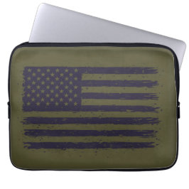 Armee Amerika Grün und Lila Laptopschutzhülle