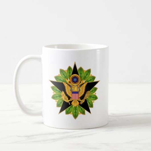 Armee - Armeestab - Abzeichen zwei TXT Kaffeetasse (Links)