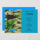 Armee-Camouflage-Geburtstag Einladung (Vorne/Hinten)