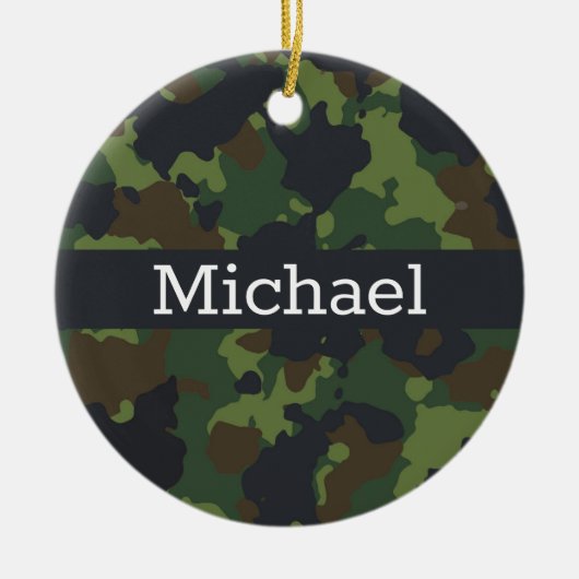 Armee der personalisierten Camouflage-Camouflage Keramik Ornament (Vorne)