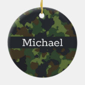 Armee der personalisierten Camouflage-Camouflage Keramik Ornament (Hinten)