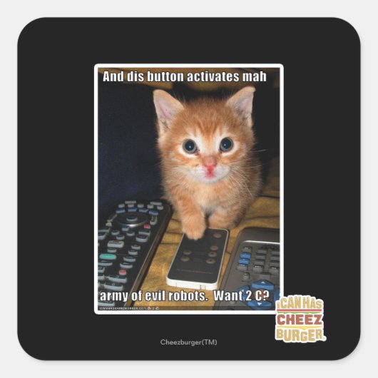 Armee der schlechten Roboter Quadratischer Aufkleber (Vorderseite)
