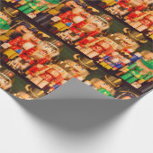 Armee der Weihnachtsnussknacker Geschenkpapier (Ecke)