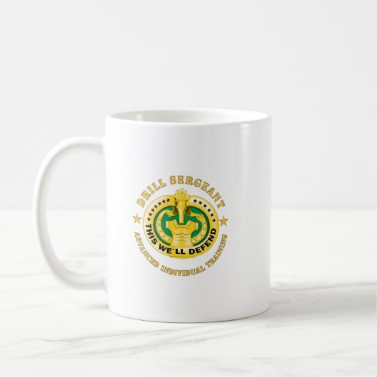 Armee - Drill Sgt Abzeichen - Advanced Individual Kaffeetasse (Links)
