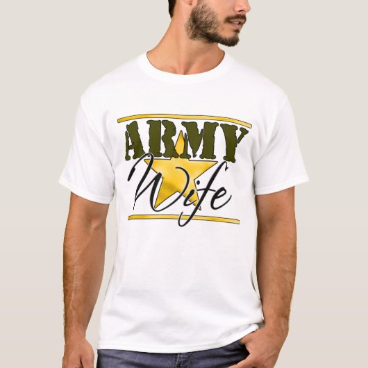 Armee-Ehefrau-Goldstern T-Shirt (Vorderseite)