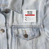 Armee-Ehefrau-Haustier ärgert Knopf Button (Beispiel)