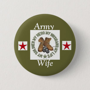 Armee-Ehefrau-Klippkunst, Stern, Stern, Armee, Button