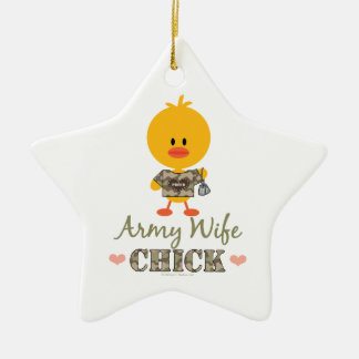 Armee-Ehefrau-Küken-Stern-Verzierung Keramik Ornament