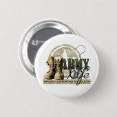 Armee-Ehefrau - meinen Soldaten stolz stützen Button (Vorne & Hinten)