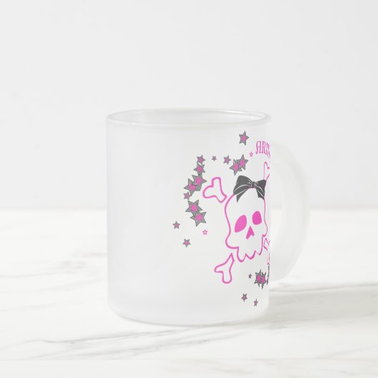 Armee-Ehefrau-Schädel mit Bogen Tasse (VorderseiteRechts)