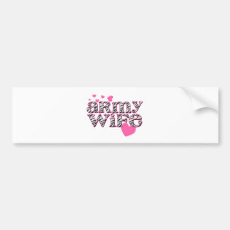 Armee-Ehefrau [Zebradruck] Autoaufkleber