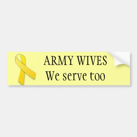 Armee-Ehefrauen dienen auch Autoaufkleber (Vorne)