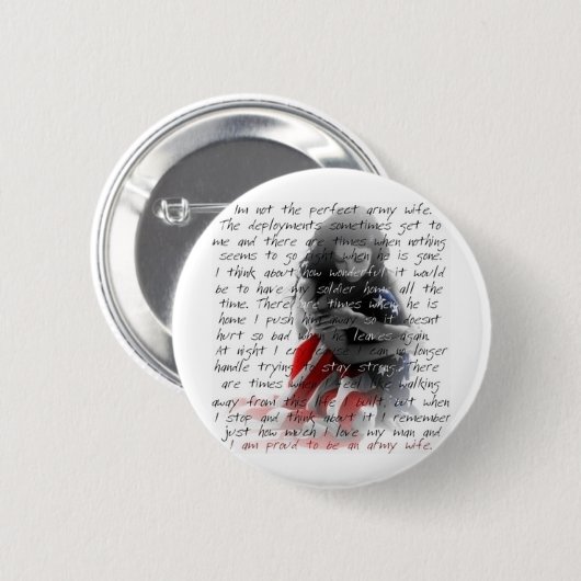 Armee-Ehefraugedicht Button (Vorne & Hinten)
