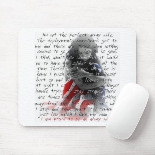 Armee-Ehefraugedicht Mousepad (Mit Mouse)