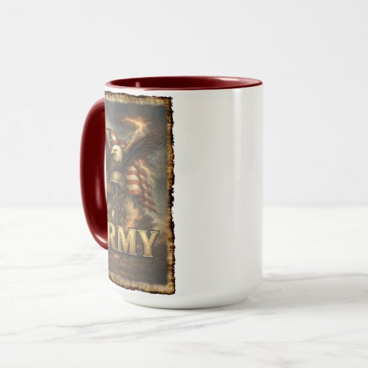 Armee-Emblem mit Flagge und Adler Tasse (Vorderseite Links)