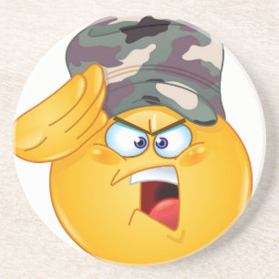Armee-Emoji Getränkeuntersetzer