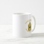 Armee - Erster Offizier - 1SG - müde - flach Kaffeetasse (VorderseiteRechts)