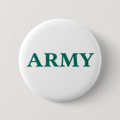 Armee Fettgedruckte Typografie Militärstil Minimal Button (Vorderseite)