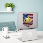Armee-Flaggen-Schild-Aufkleber Aufkleber (Laptop auf Schreibtisch)