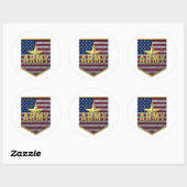Armee-Flaggen-Schild-Aufkleber Runder Aufkleber (Blatt)