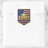 Armee-Flaggen-Schild-Aufkleber Runder Aufkleber (Tasche)