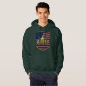 Armee-Flaggen-Schild Hoodie (Vorne ganz)