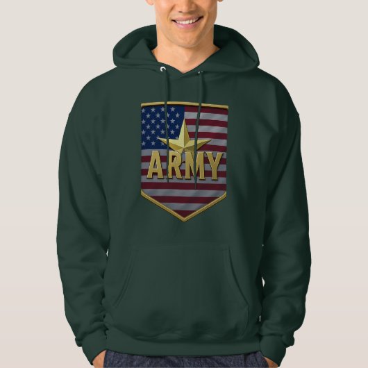 Armee-Flaggen-Schild Hoodie (Vorderseite)