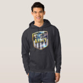 Armee-Flaggen-Schild Hoodie (Vorne ganz)