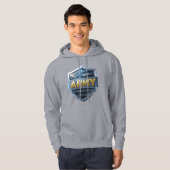 Armee-Flaggen-Schild Kapuzenpullover Hoodie (Vorne ganz)