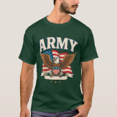 Armee-Flaggen-Schild T-Shirt (Vorderseite)