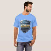 Armee-Flaggen-Schild T-Shirt (Vorne ganz)