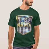 Armee-Flaggen-Schild T-Shirt (Vorderseite)