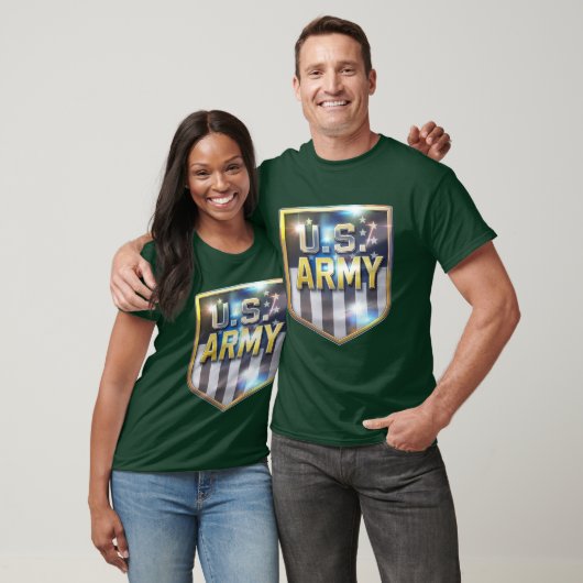 Armee-Flaggen-Schild T-Shirt (Unisex)