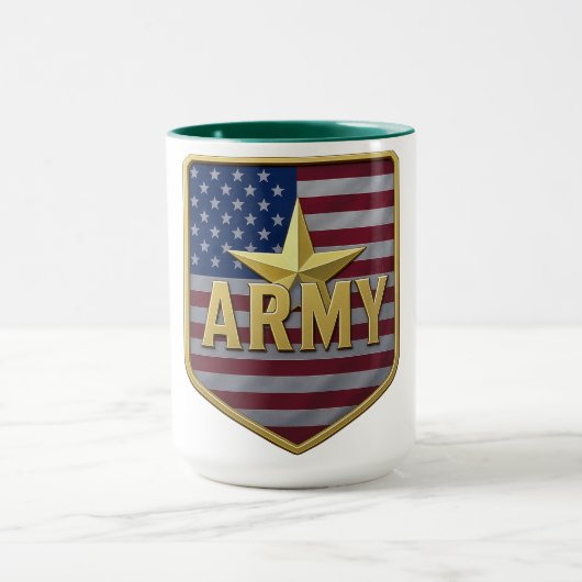 Armee-Flaggen-Schild Tasse (Zentrum)