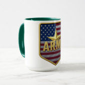 Armee-Flaggen-Schild Tasse (Vorderseite Links)