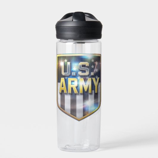 Armee-Flaggen-Schild Trinkflasche (Vorderseite)