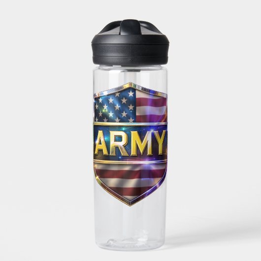Armee-Flaggen-Schild Trinkflasche (Vorderseite)